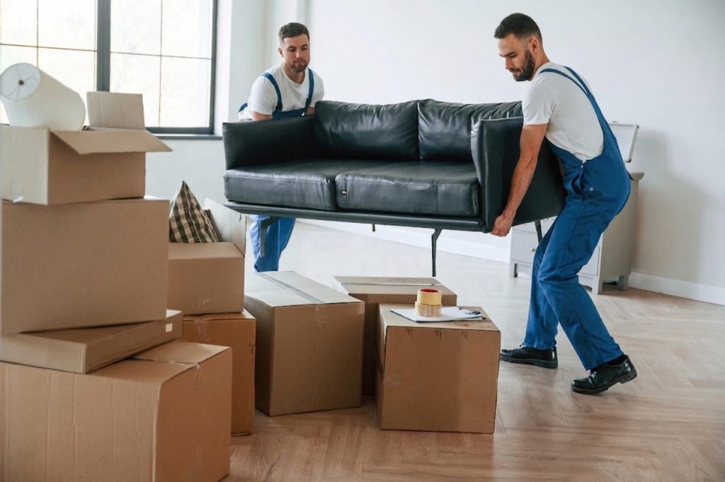 Back Savers moving crew loading a rental truck for a home move in Bend, Oregon